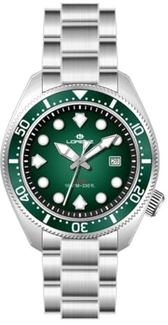 Lorenz Diver 26169HH Herren-Sportuhr, Quarz, wasserdicht bis 100 m, Armband aus Edelstahl