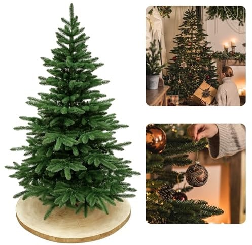 Nordwald König® – Premium Tannenbaum PVC Weihnachtsbaum – 220 cm (Ø 145 cm) – Dichte künstliche Tanne mit 860 Zweigen & extra stabilem Metallständer #AMZNG-Trees