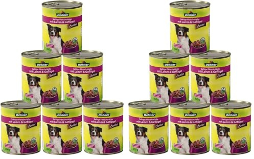 Dehner Cani mangime Senior, Agnello e pollame, 6 X 800 G (4800 G) (Confezione da 2)