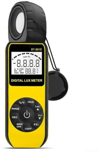 Lichtmessgerät, 881E Digitales Lux-Messgerät, Beleuchtungsstärkemesser, Helligkeitstester, Photometer für Fotografie zur Beleuchtungsmessung