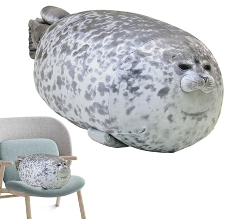 Raypontia Siegel Kissen, Chubby Seal Pillow Plush, Seehund Plüschtier Kissen, Meerestier Kissens Plüsch Robbe Tier Umarmungen Geschenke Spielzeug Für Kinder, Und Mädchen