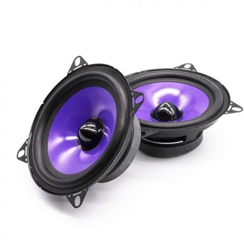TECHAUTO 2pcs 5/6.5Inch 80/90W Car Speakers Full Range Frequency Heavy Mid-bass Modified Subwoofer Audio Automotive Car Audio Tweeter Car Audio Component(5 Inch 80W)