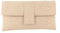 LONI Elegante Clutch aus Velourslederimitat, Nude Beige Weizen, M, Clutches