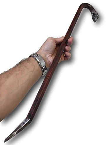Rubber Johnnies BLOODY FOAM CROWBAR, Full Size, Horror Con Safe, Halloween Weapons, Fancy Dress Accessories, Movie Props