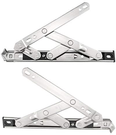 sourcing map 8-Inch Hanging/Casement Window Hinge, 202 Stainless Steel 2Pcs