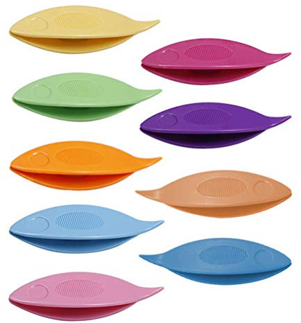 SUPVOX Occhi Schiffchen Kunststoff für Hand Spitze Herstellung Kunst Werkzeug 9 Stück (Mischfarbe)