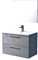 Habitdesign ARKITMOBEL Columna de Baño Suspendida 2 Puertas y 2 Estantes, 150x30x25 (AltoxAnchoxFondo -en cm), Color Cemento, Modelo Athena