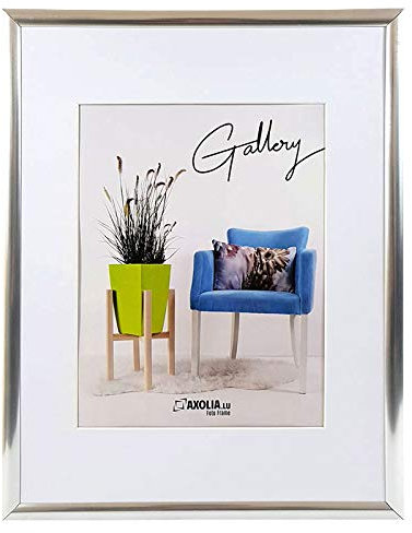 Cadre Photo 60x80 cm en plastique avec verre synthétique - Décoration murale - Gallery - Argent - Posters et Affiches