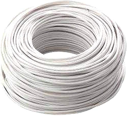 Cavo Icel FS17, Matassa Metri, Filo Elettrico Unipolare Isolante, Impianti Elettrici, Case, Imprese Edili (Bianco, 1 x 1 mm)
