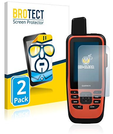 BROTECT Schutzfolie für Garmin GPSMAP 86i | 2 Stück Transparenter Displayschutz Made in Germany Klare Displayschutz-Folie Clear Einfache Montage Case-Friendly