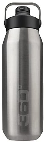 360° Degrees Isolierter Kanister mit breiter Öffnung + schmaler Öffnung mit Magnetverschluss, 750 ml, Silber