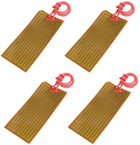 24V 30W Flexibler Polyimid PI Heizfolie Heizplatten Klebstoff 45mmx100mm Beheizte Panel Für Industriegerät Frostschutzisolierung (4er)