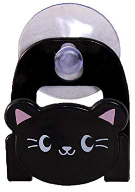Porte-éponge Cartoon Porte-évier de cuisine Caddy ventouse Mutifunctional de vidange Support mural pour Éponges savon épurateurs Brosse de nettoyage de chat noir