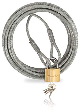 Câble Antivol pour Gastronomie et Meubles de Jardin Dolezych, Longueur 10 m, Transparent