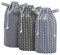 Teamoy Baby Windelbeutel Wiederverwendbar, 3 Stück Waschbar Wetbag für Windeleimer, Windeltasche mit Kordelzug, Tragbare Baby Windel Müllsack, Grau + Schwarz/Grau mit Pfeilmuster