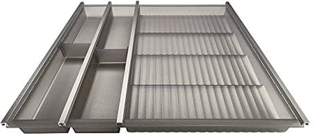 SOTECH Gewürzeinsatz Cuisio transluzent-graphitgrau für 600 mm Korpusbreite Tiefe 473 mm Besteckeinsatz für Schubladen