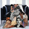 Leonardo Dicaprio Flanelldecke, Collage, leicht, gemütlich, weiche Überwurfdecke, für Couch, Sofa, geeignet für alle Jahreszeiten, 60 x 50 cm