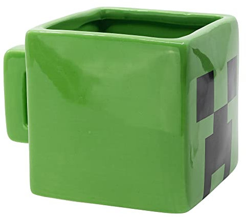 TAZA CERAMICA 3D 440 ML EN CAJA REGALO MINECRAFT