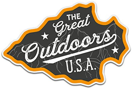 Finest Folia Nature Aufkleber Outdoor Abenteuer Wandern Bergsteigen Camping Sticker für Gitarre Laptop Auto Fahrrad Wasserflasche wetterfest R181 (18 The Great Outdoors)