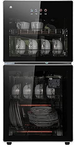 MNSRRN Gabinete de desinfección de vajilla Comercial, Platos de Alta Temperatura de Acero Inoxidable 80L Capacidad Grande 125 ℃ Gabinete de desinfección Vertical de Altura