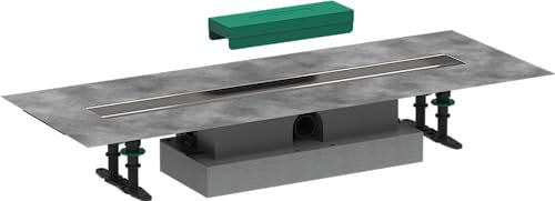 hansgrohe uBox universal Komplettset (Installationsset + Grundkörper) 700mm für flache Installation von hansgrohe Duschrinnen Fertigsets (RainDrain Rock und RainDrain Match), Bodenablauf Dusche