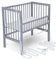 FabiMax Baby Beistellbett für Boxspringbett, TÜV geprüft 2022, Buche massiv grau, inkl. Matratze Air
