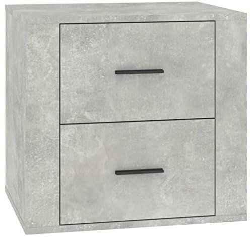 vidaXL Bedside Cabinet Bedroom Furniture Bedside Table Telephone Stand Side End Table Nightstand Storage Bed Cabinet with Storage Concrete Grey