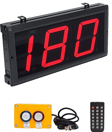 Ledbrigym Digital Lap Counter 4 Inch Up Down with Switch Box Remote Red Track Shop School Factory Sports Production Line