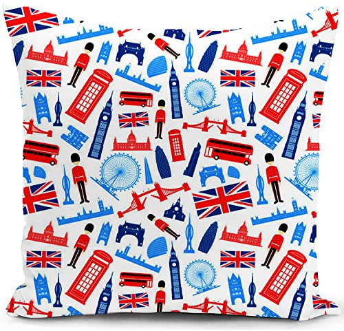 kissenbezug london england souvenir kissen deko geschenke für sofakissen Union Jack kissenbezüge dekokissen couchkissen kissenhülle party zubehör sofa schlafzimmer wohnzimmer zimmer zierkissen