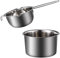 HEMOTON Bain Marie Helmet Double Boiler Chocolate Melting Pot,304 Stainless Steel Candle Making Kit, Melting Pot Chocolate, Candy, Candle, Soap, Wax Chocolate Melting Pot