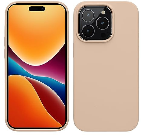 kwmobile Handyhülle für iPhone 15 Pro Max Hülle, für iPhone 15 Pro Max Case - Hülle Silikon - kabelloses Laden - Perlmutt