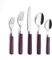 Ensemble de couverts en acier inoxydable ANNOVA - Poignées de couleur - Fourchettes à dîner, fourchettes à salade, couteaux de table, cuillères à soupe, cuillères à thé (purple, 20pieces)