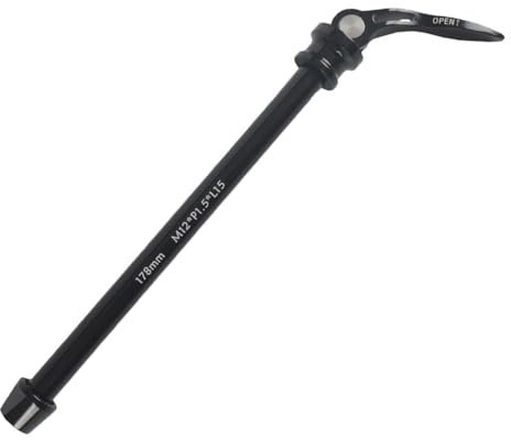 catazer Fahrrad-Achse, 12 x 100 mm, 12 x 142 mm, 12 x 148 mm, 15 x 100 mm, 15 x 110 mm, Vorderrad-Hinterradnabe, Schnellspanner-Spieße mit 1,5 Gewindesteigung und Handhebel (12 mm, 178 x 1,5 TP)