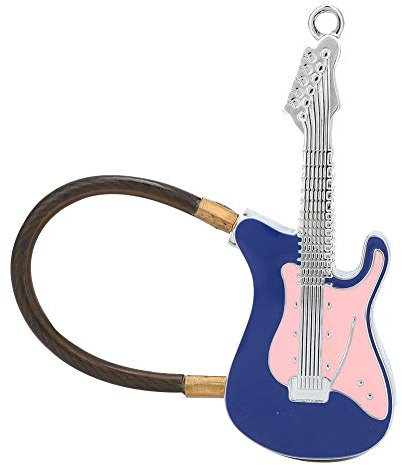 Cyrank Candado De Huella Digital, 85 X 32 X 12 Mm/3,35 X 1,26 X 0,47 Pulgadas Candado Inteligente Semiconductor con Forma De Guitarra Cerradura Biométrica Sin Llave para Caja De Armario