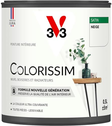 V33 Peinture multi-supports Colorissim® Neige satin 0,5L