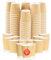 CHEF ROYALE Lot de 100 tasses à café jetables en papier kraft ondulé pour boissons chaudes et froides - Gobelets à café isothermes pour boissons chaudes et froides - Gobelets à café à emporter