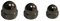 Hutmuttern DIN 1587 Edelstahl Schwarz V2A - M3 M4 M5 M6 M8 M10 M12 SCHWARZE Hutmuttern (25, M 5)