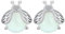 Qings Glühwürmchen Biene Leuchtende Ohrringe 925 Sterling Silber Klein Marienkäfer Tier Ohrstecker Nachtleuchtende Firefly Schmuck Muttertag Weihnachten Geburtstag Geschenke für Damen Mädchen Teenager