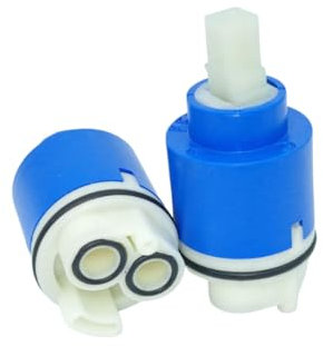 Schläfer 480068 | Cartuccia Rubinetto Miscelatore 35mm, Cartuccia di Ricambio in Ceramica Bassa con 2 Piedini, Per Rubinetti Miscelatori Monocomando di Cucina, Bagno, Doccia e Vasca