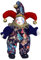 EHJRE Puppe, Porzellan Triangel Puppe Antique Puppe, 7,87 '' Halloween Ornament Harlequin Puppe für Geburtstagssouvenirs
