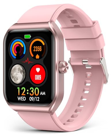 Smart Watch for Women, 1.91 HD Touch Screen Smartwatch with 100+ Sports, Blood Pressure, Heart Rate, Blood Oxygen, Sleep Monitor, IP68 Waterproof Fitness Tracker Compatible with Android iOS iPhone
