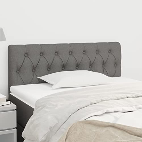 FUDUGEHMIOFWFJJ bettkissen rückenlehne,bettkopfteil,Bett abstandshalter Wand,Kopfteil Dunkelgrau 90x7x78/88 cm Stoffbett kopfteil husse,Bett kopfteil bezug,kopfteil Bett 160,