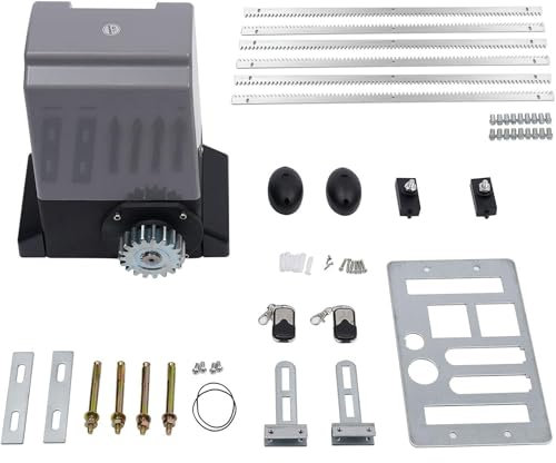 Schiebetorantrieb Torantrieb Schiebetor 750W 1800KG Elektrischer Toröffner mit Fernbedienung Garagentoröffner Torantrieb Schiebetor für Hotel Fabrik (750W)