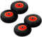 Lot de 4 Roue Increvable, Roue Gonflable Roue de Diable Roue de Brouette Roue de diable 4 pcs PU solide 3.00-4 (260 x 85 mm)