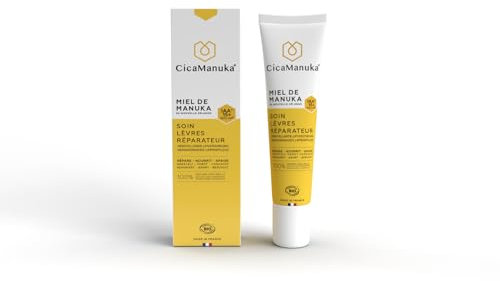 CICAMANUKA - Reparierender Lippenbalsam mit Manuka-Honig IAA15+ - Unterstützt die Lippenreparatur - Bio-zertifiziert - 15 ml