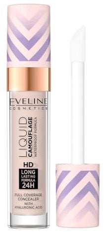 Eveline Cosmetics Liquid Camouflage Wasserdichter Camouflage Concealer mit Hyaluronsäure - Nr. 02 | Neue Edition der Liquid Camouflage für makellose Abdeckung und Hautpflege-Vorteile