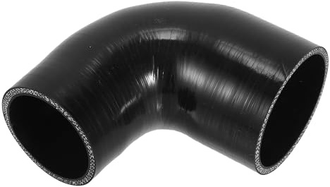 X AUTOHAUX 1 tuyau de refroidissement universel en silicone noir de 63 à 76 mm ID 102 mm de longueur 90 degrés pour voiture