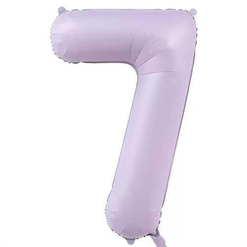 Elizakumi Purple Number 7 Balloon Large 7th Birthday Anniversary Helium Foil Number Balloon 7 Purple / 40inch Party Deco