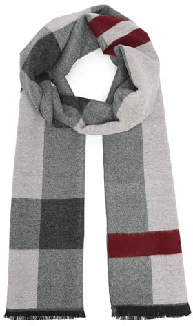 Miss Lulu Herrenschal Winter Warm Weiche Schals Mode Business Kariert Schal Geschenke für Männer