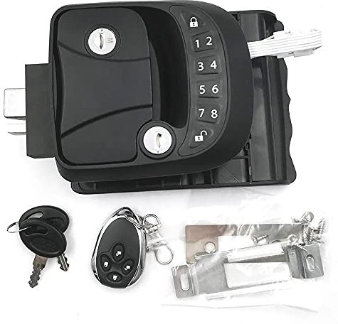 RV Keyless Entry Door Lock, With Remote Controller, Deadbolt, Zinc Alloy Keyless RV Door With Backlit Keypad & Fob, For Travel Camper Yacht Trailer